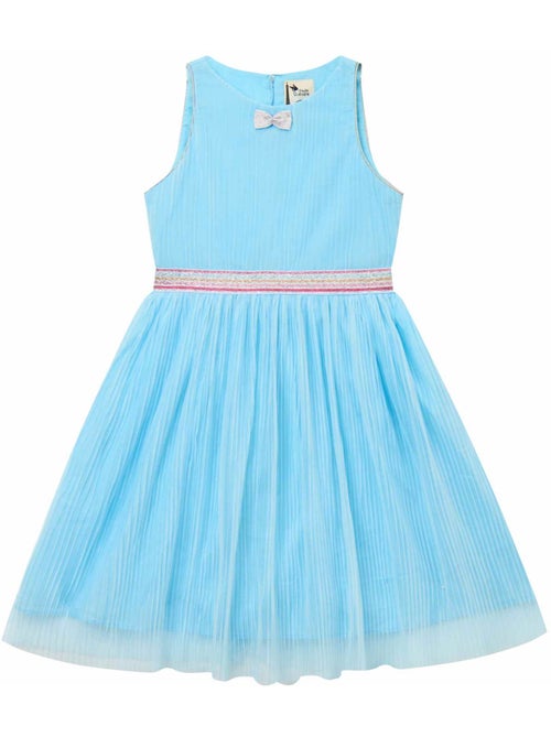 Vestido de ceremonia para niña | Tul azul cielo y lentejuelas | HEPBURN - Kiabi