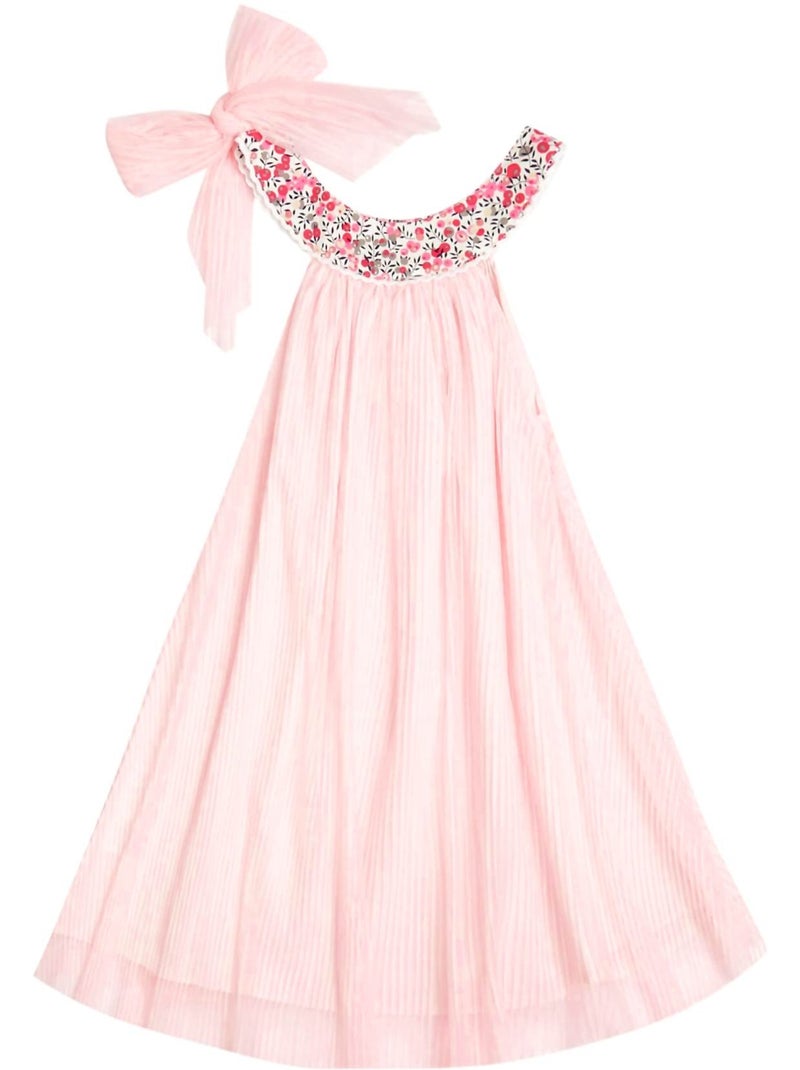 Vestido de ceremonia para niña | Tul rosa, cuello Liberty | ALIZEE Rosa rojo - Kiabi