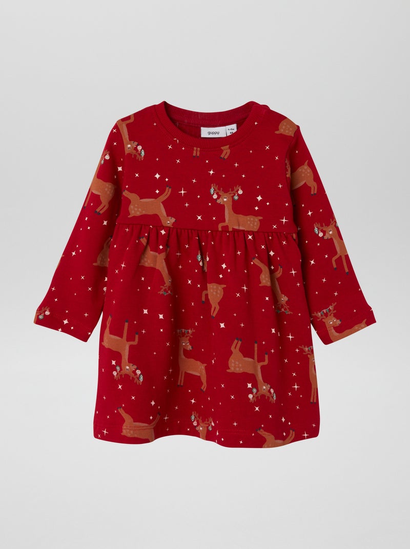 Vestido de chándal con estampado Rojo - Kiabi