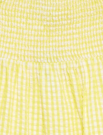 Vestido de crespón con fruncido superior