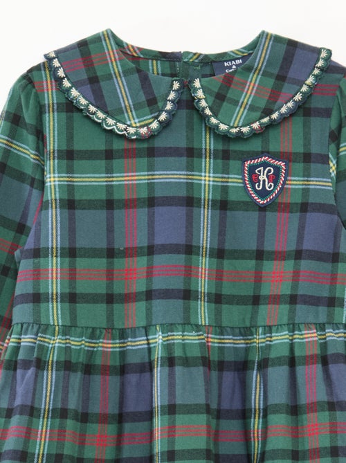 Vestido de cuadros de algodón - Kiabi