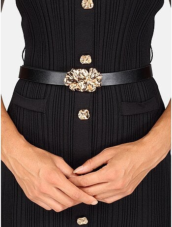 Vestido de cuello redondo