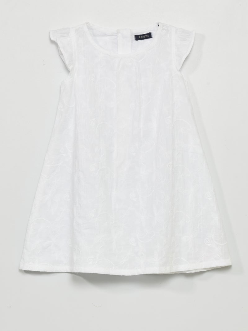 Vestido de encaje blanco - Kiabi