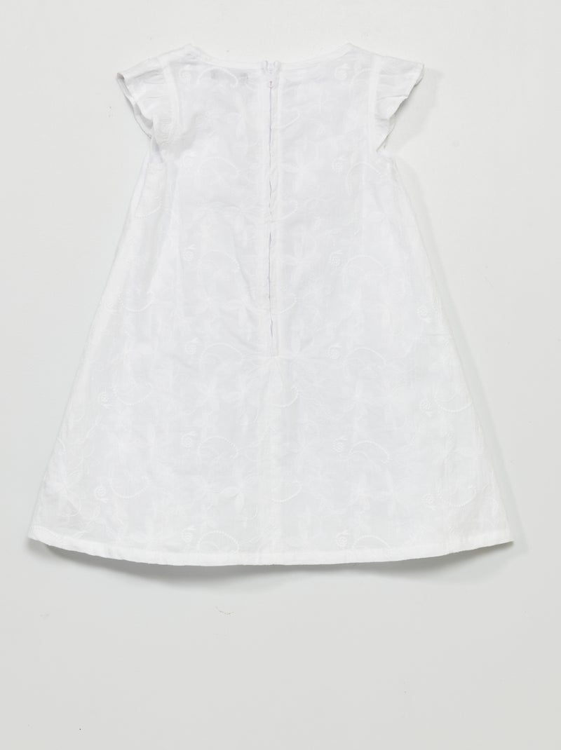 Vestido de encaje blanco - Kiabi