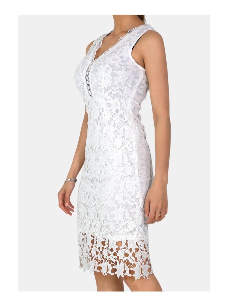 Vestido de encaje Vero Moda Blanco - Kiabi