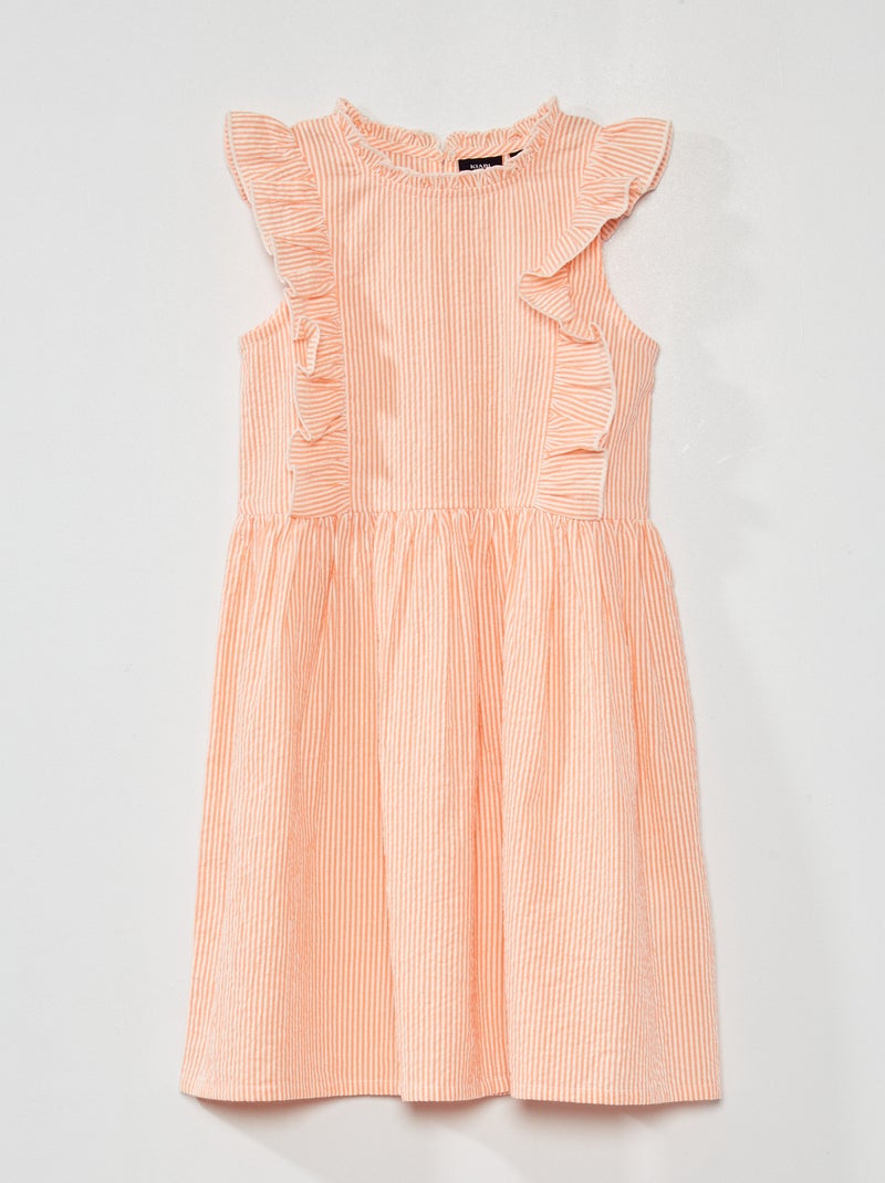 Vestido de fantasía a rayas NARANJA - Kiabi