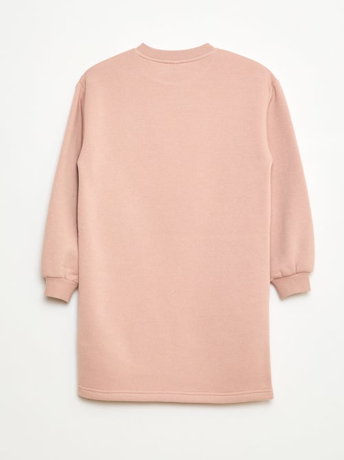 Vestido de felpa con adorno de lentejuelas brillantes - Kiabi