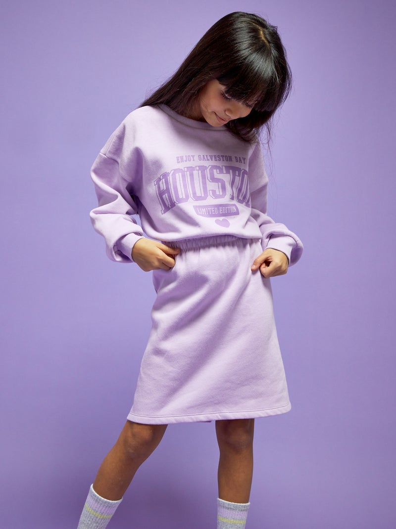 Vestido de felpa con cintura elástica PURPURA - Kiabi