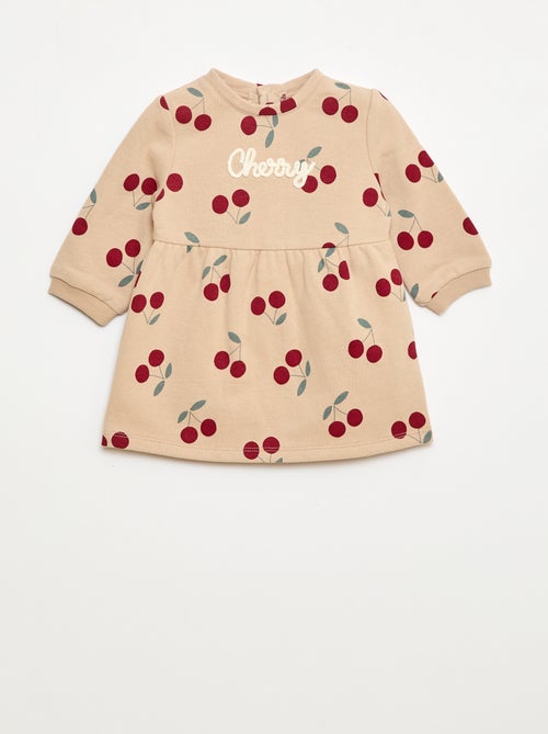 Vestido de felpa con diseño - Kiabi