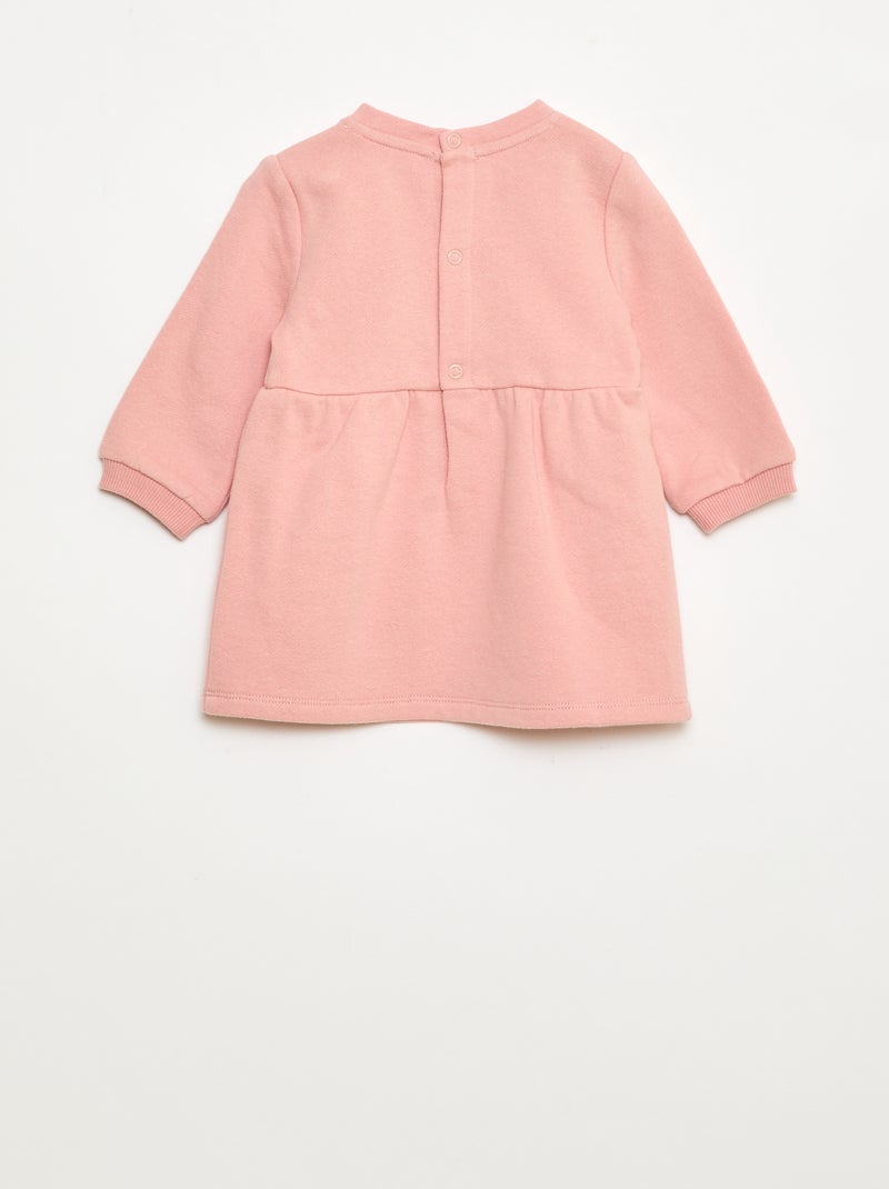 Vestido de felpa con diseño Rosa - Kiabi