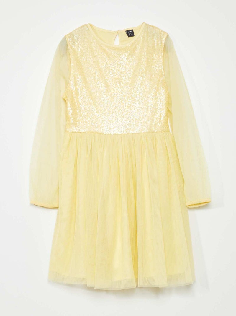Vestido de fiesta AMARILLO - Kiabi
