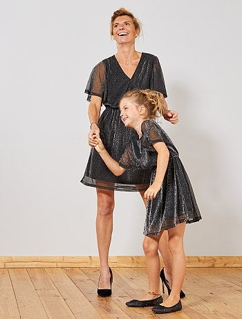 Vestido de fiesta brillante plisado - Kiabi