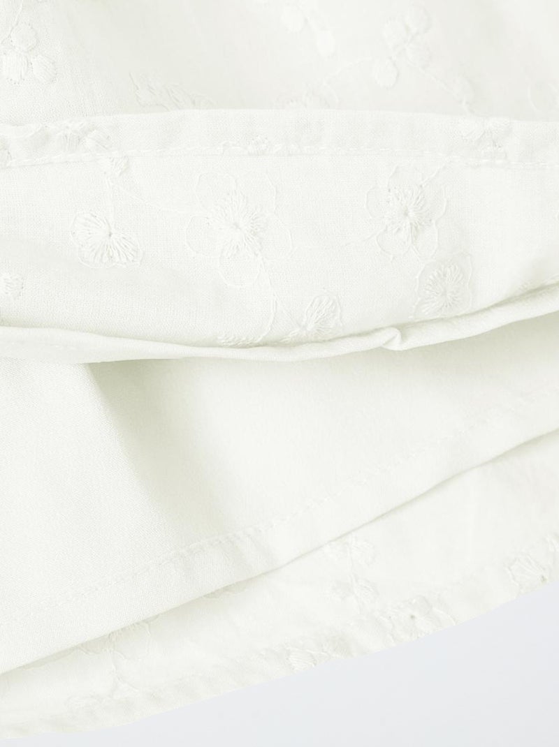 Vestido de fiesta con bordado inglés 'Name it' BLANCO - Kiabi