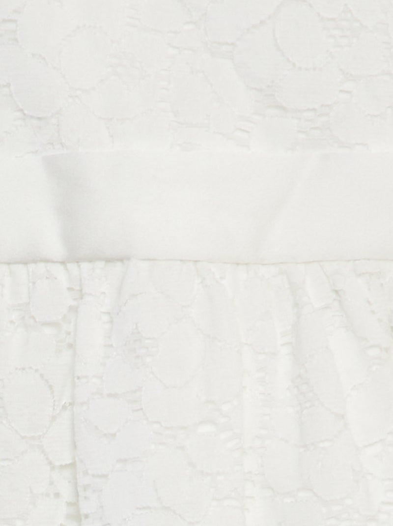 Vestido de fiesta de encaje BLANCO - Kiabi