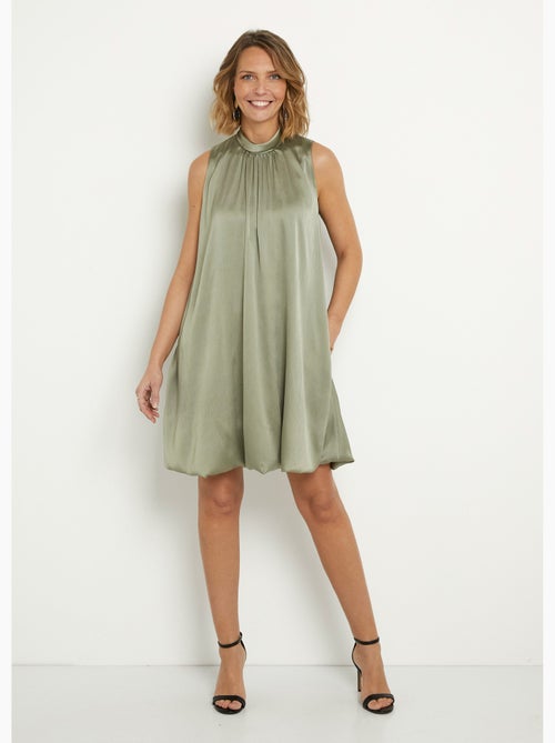 Vestido de fiesta de satén sin mangas - Afibel - Kiabi