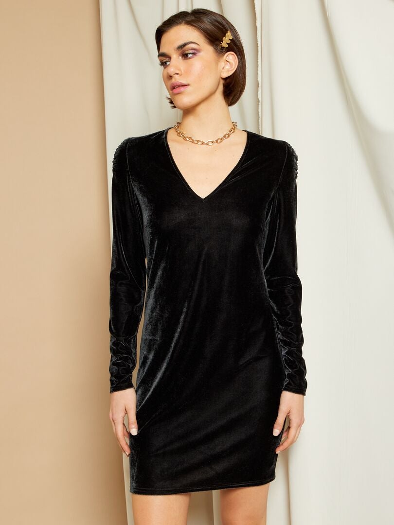 Vestido de fiesta terciopelo - negro Kiabi 20.00€