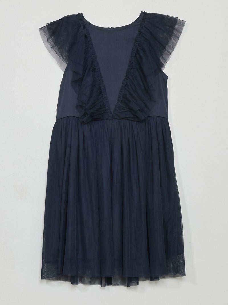 Vestido de fiesta midi azul - Kiabi