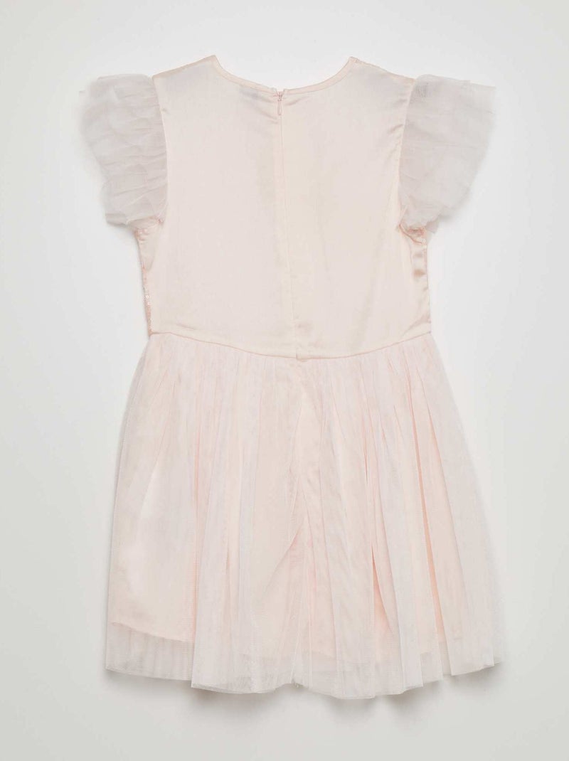 Vestido de fiesta midi con lentejuelas ROSA - Kiabi