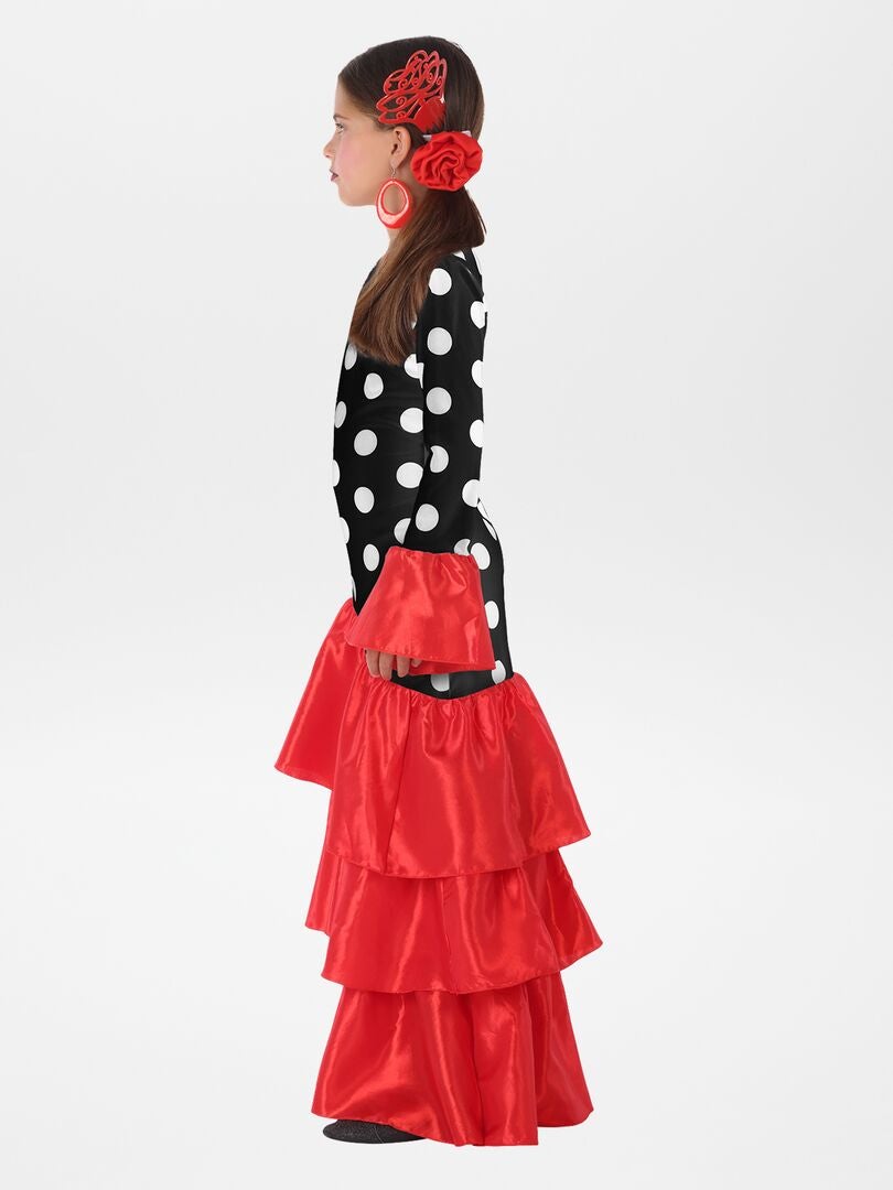 Vestido de flamenca Disfraz - negro/rojo - - 22.40€