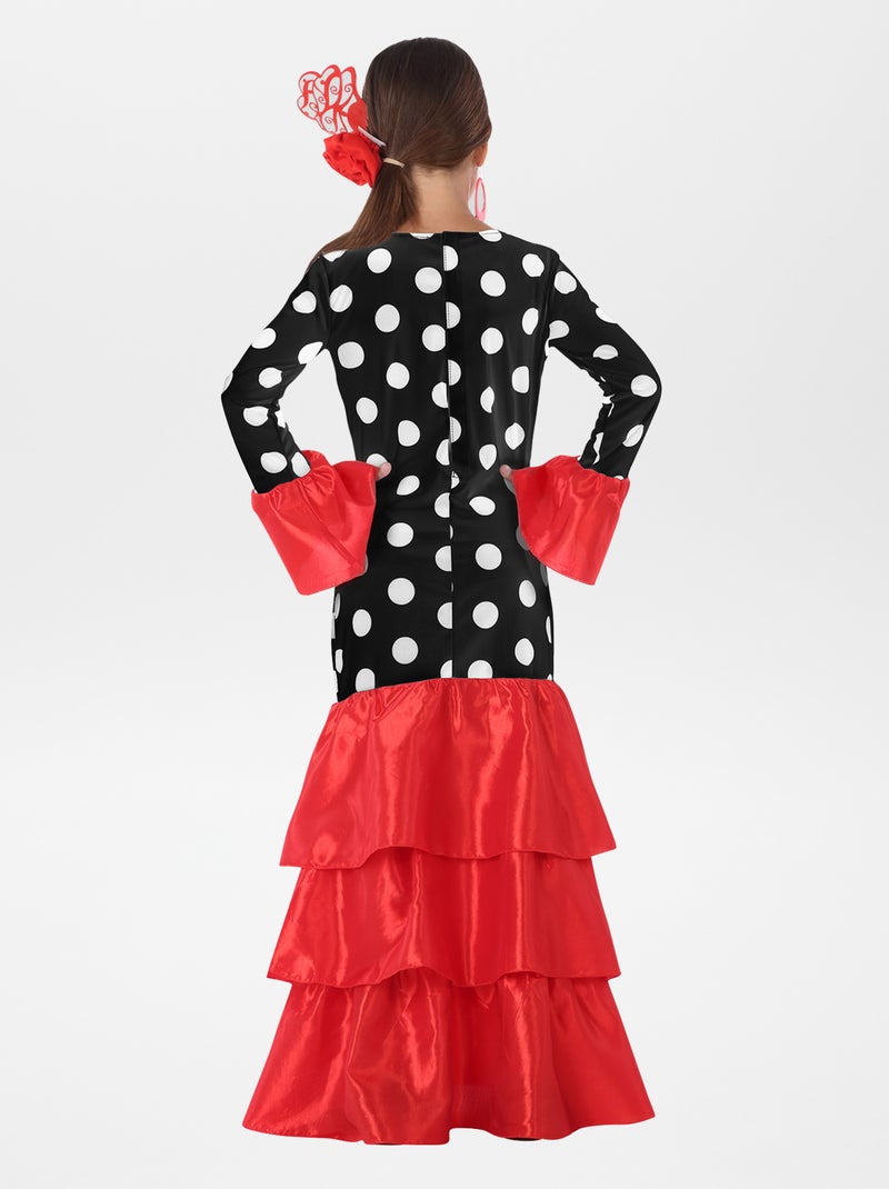Vestido de flamenca - Disfraz negro/rojo - Kiabi
