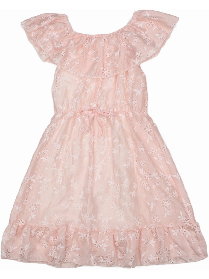 Vestido de flores - Kids Star Rosa claro - Kiabi