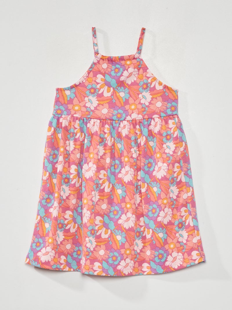 Vestido de flores con sisas americanas ROSA - Kiabi