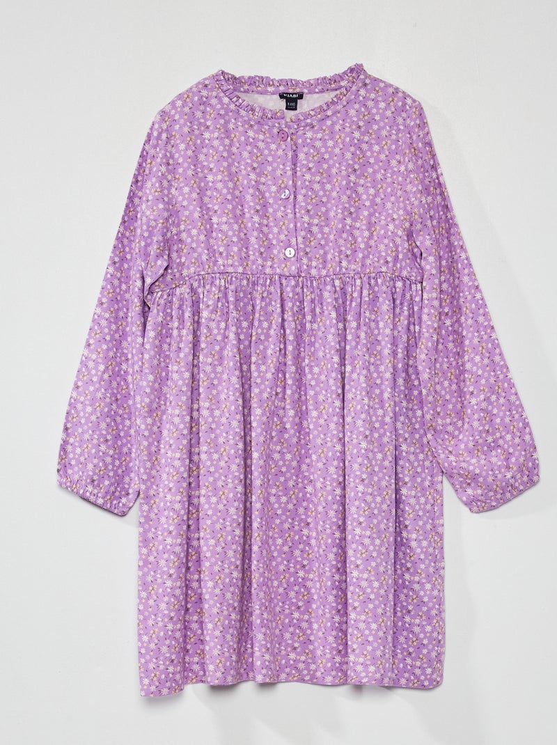 Vestido de flores evasé PURPURA - Kiabi