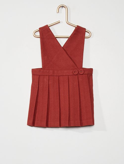 Vestido de franela 'eco-concepción'                                                     rojo teja 
