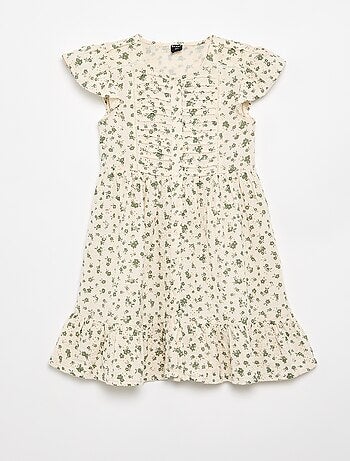 Vestido de gasa de algodón estampado