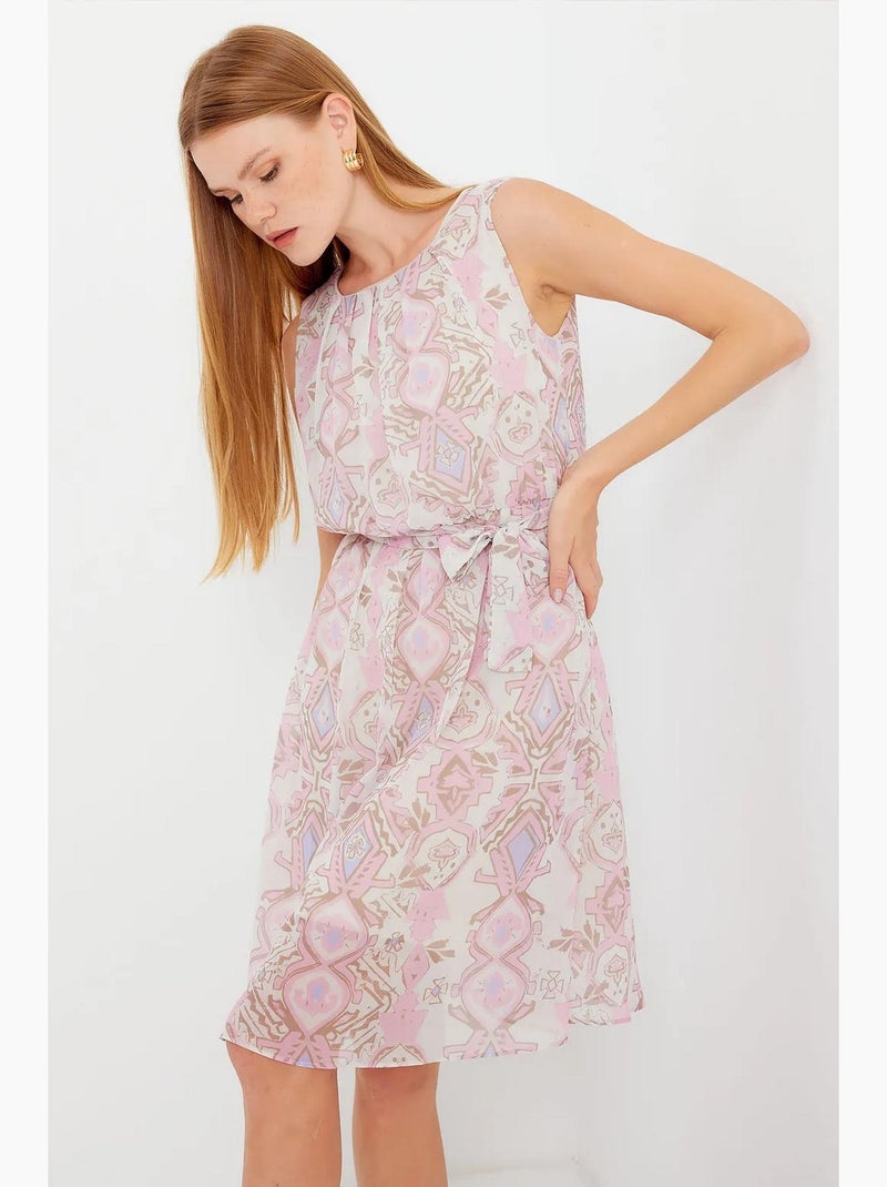 Vestido de gasa sin mangas con estampado bdart Rosa claro - Kiabi