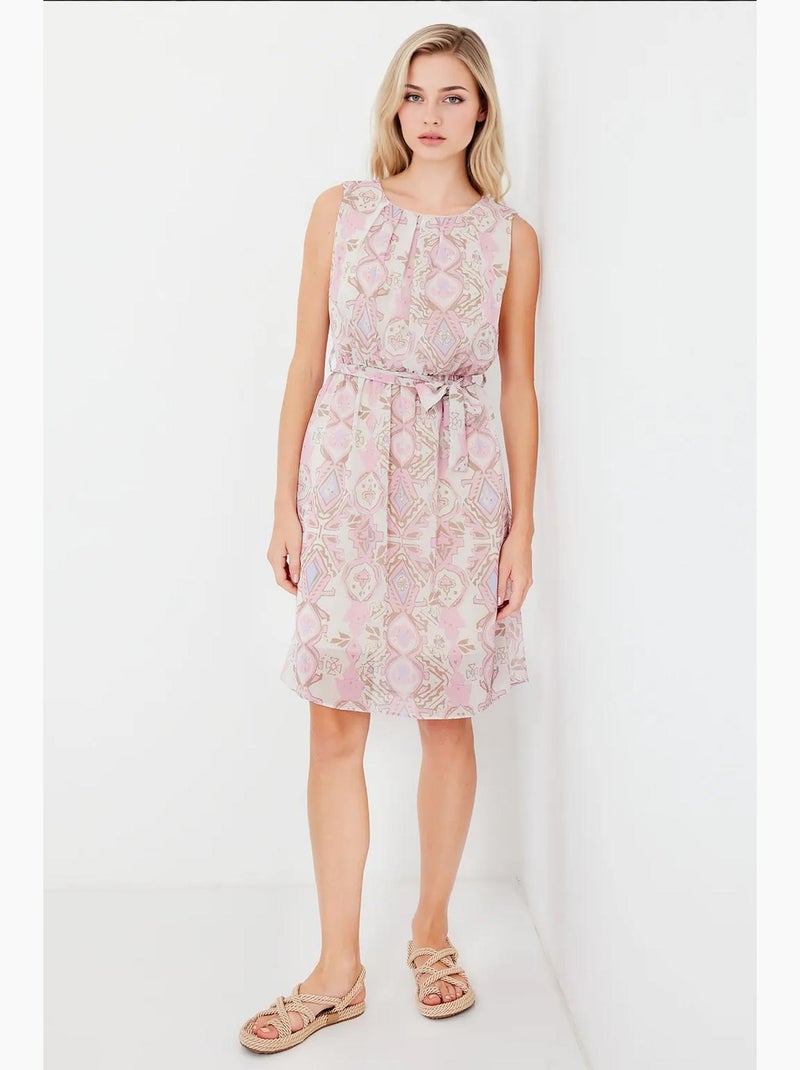 Vestido de gasa sin mangas con estampado bdart Rosa claro - Kiabi
