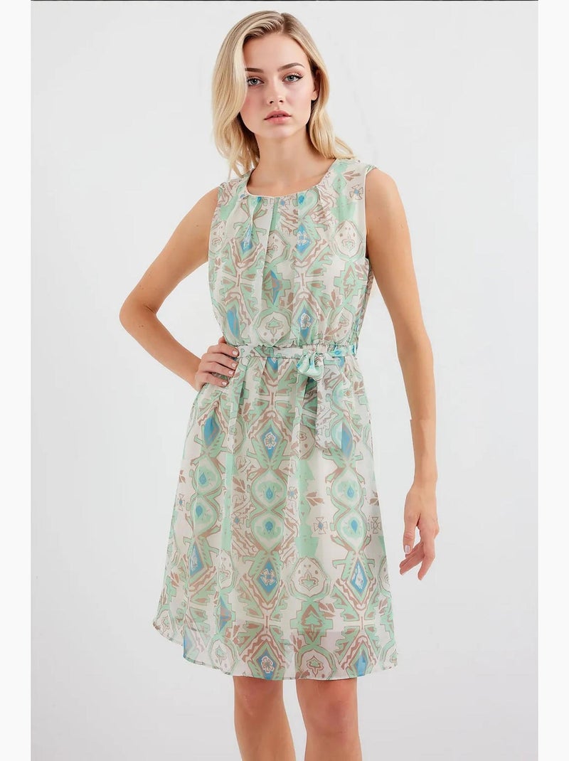 Vestido de gasa sin mangas con estampado bdart Verde menta - Kiabi