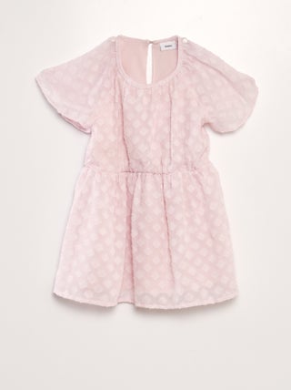 Vestido de gasa texturizado