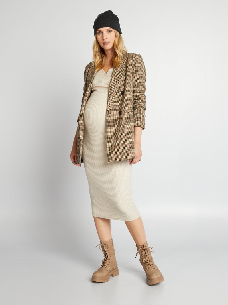Vestido de lactancia BEIGE - Kiabi