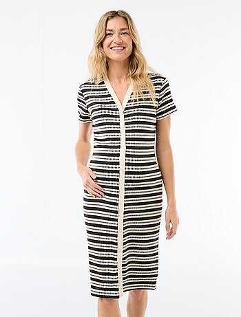 Vestido de lactancia de punto calado