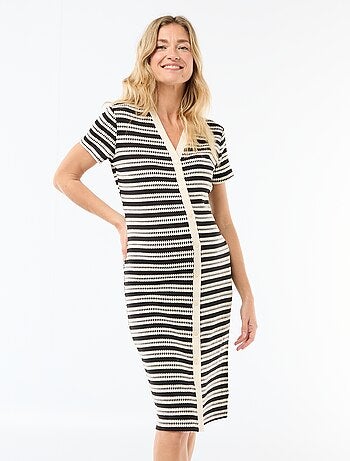 Vestido de lactancia de punto calado