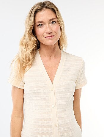 Vestido de lactancia de punto calado