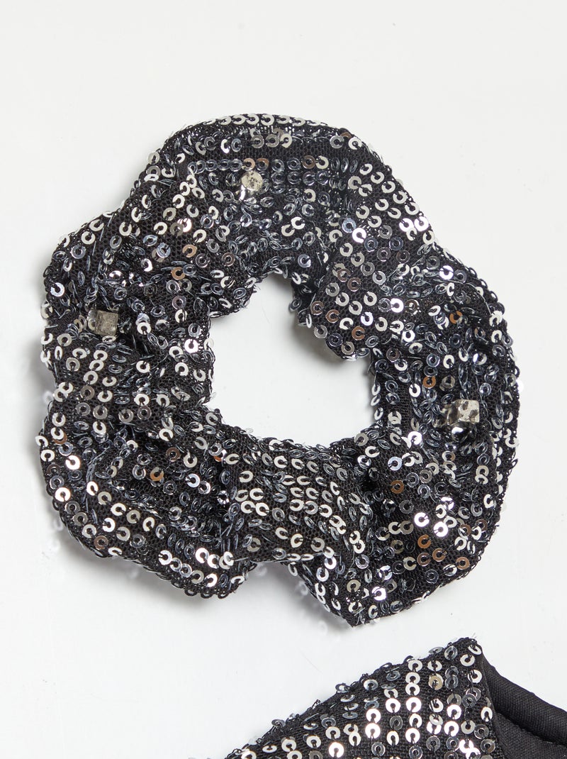 Vestido de lentejuelas + coletero a juego GRIS - Kiabi