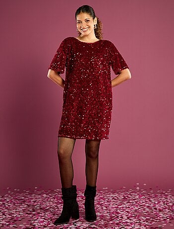Vestido de lentejuelas con espalda anudada