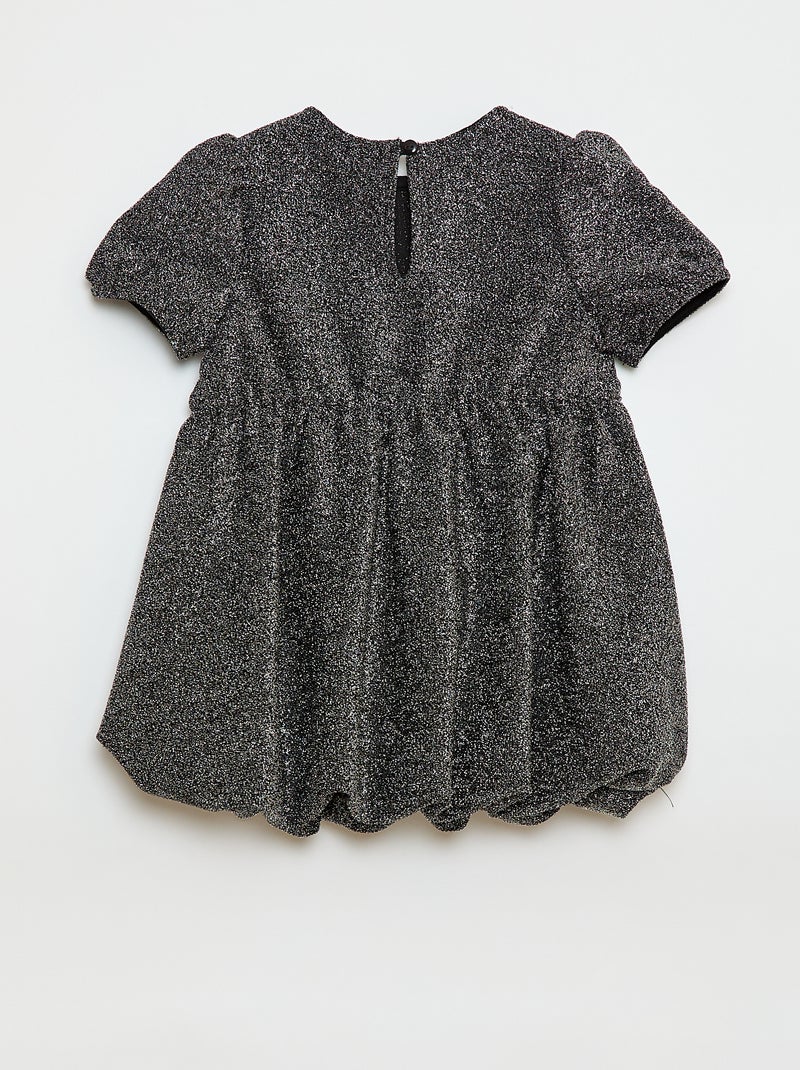 Vestido de lentejuelas forma globo Gris - Kiabi