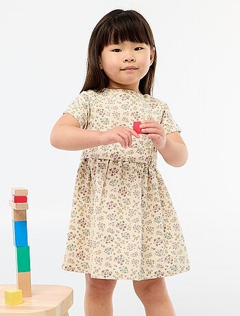 Vestido de lino mezclado con cinturón