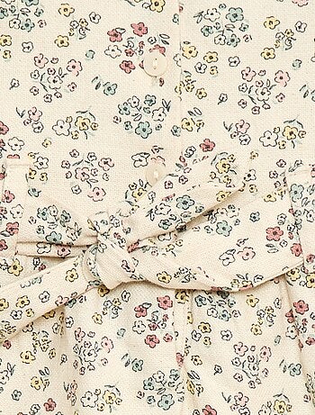 Vestido de lino mezclado con cinturón