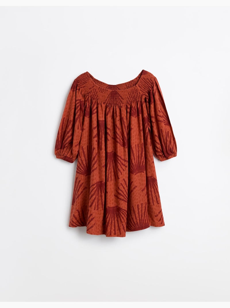 Vestido de lino, mo fashion Rojo - Kiabi