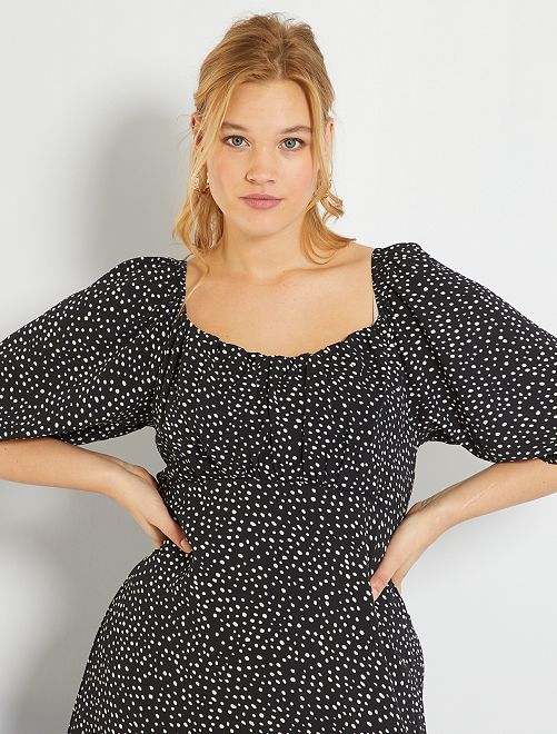 Vestido de lunares - NEGRO - Kiabi - 22.00€