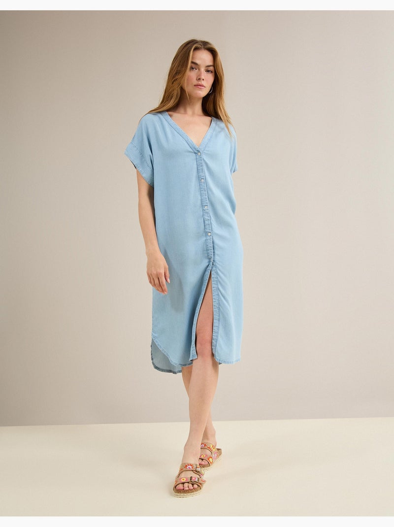 Vestido de lyocell, MO Fashion Azul - Kiabi