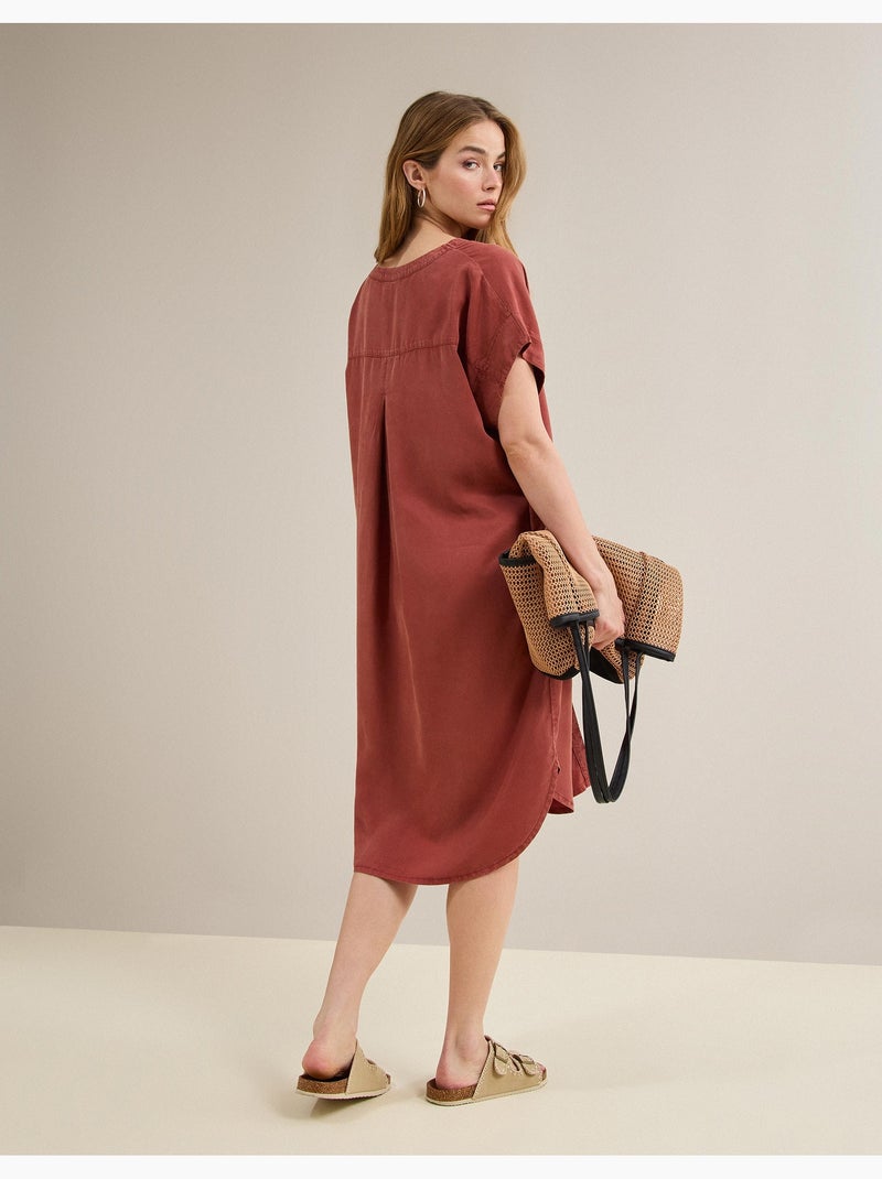 Vestido de lyocell, MO Fashion Naranja - Kiabi