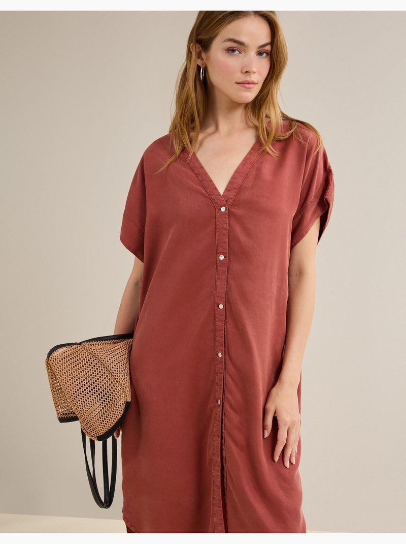 Vestido de lyocell, MO Fashion Naranja - Kiabi