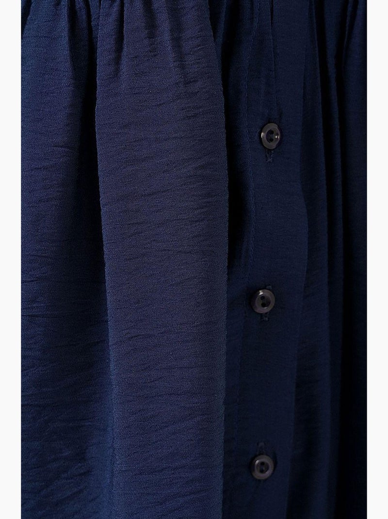 Vestido de manga corta abotonado bdart Azul marino - Kiabi