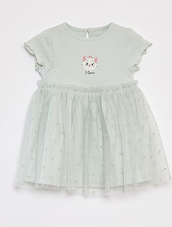 Vestido de manga corta con bajo de tul 'Disney'