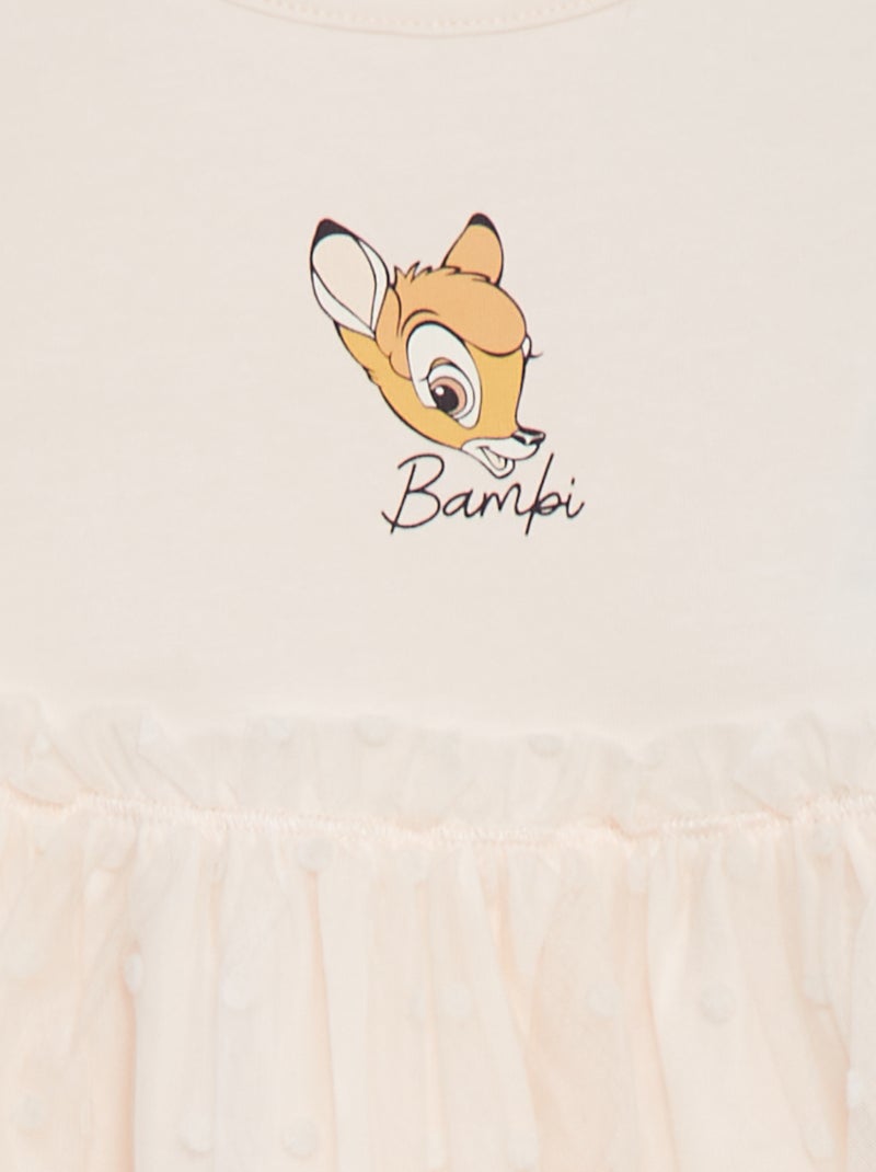 Vestido de manga corta con bajo de tul 'Disney' ROSA - Kiabi